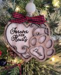 2 Layered Heart Pet Memorial Ornament 4"*3" Dog Remembrance Ornament