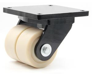 China 3000kg 6 Inch Heavy Duty Casters Double Wheel Castors Aging Resistance wholesale
