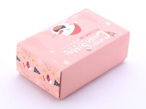 China Lovely Pink Color Printed Ivory Board Box Foldable 350gsm For Christmas Gifts wholesale