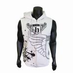 Custom Made Casual Sport Clothes Men Sublimation Sleeveless Hoodie Top