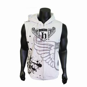 China Custom Made Casual Sport Clothes Men Sublimation Sleeveless Hoodie Top wholesale