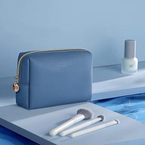 China Navy Blue Portable Cosmetic Makeup Bag , Waterproof Cosmetic Pouch 6.3 Inch wholesale