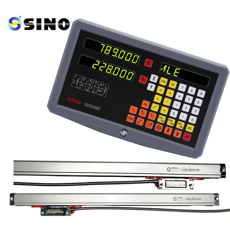 SINO SDS2MS Digital Readout 2 Axes Optical Angle Linear Encoder Length 7-102cm For Milling Machine