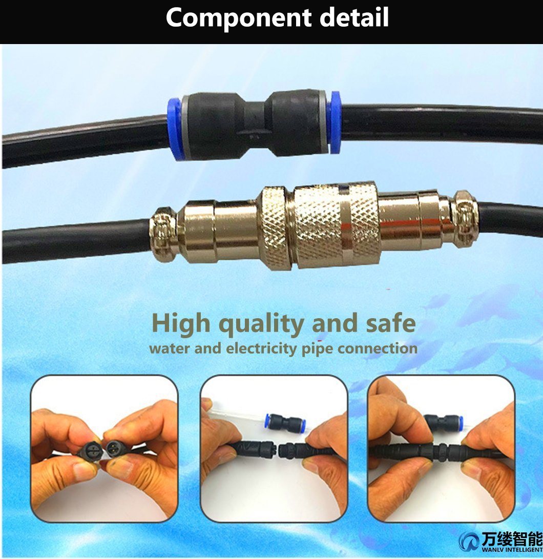 Car Wash Brush Cleaning Solar Panels, Windows, Doors, and Billboards Washing Brush with Hose Attachment DC Water Pump 50 Meter Hose and Soft Bristle Cleaning
