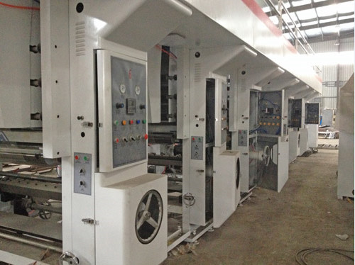 BOPP PET PVC Rotogravure Printing Press 10 Colors 180 M/Min Mechanical Speed