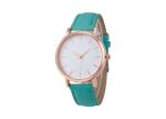Waterproof Genuine Leather Stainless Steel Ladies Watch Rose Gold Case Color