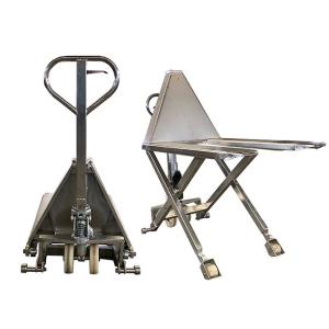 China Lifting Height 800mm Pallet Truck Scissor Lift Steel Fork Length 1150mm wholesale