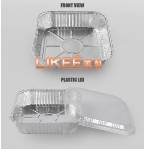 China Barbecue 250ml Aluminium Foil Food Container With Clear Lids wholesale