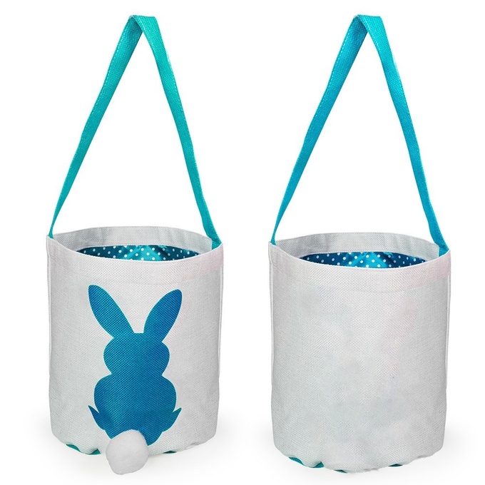 Custom Blank Linen Sublimation Easter Bunny Bag For Sublimation Photo Printing