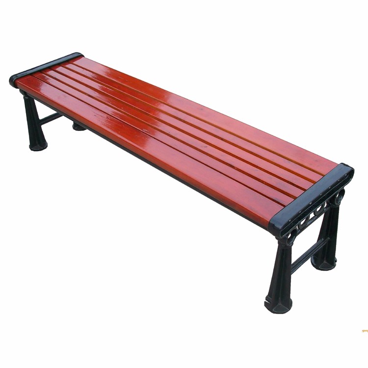 Waterproof 150cm Solid Wood And Metal Park Bench