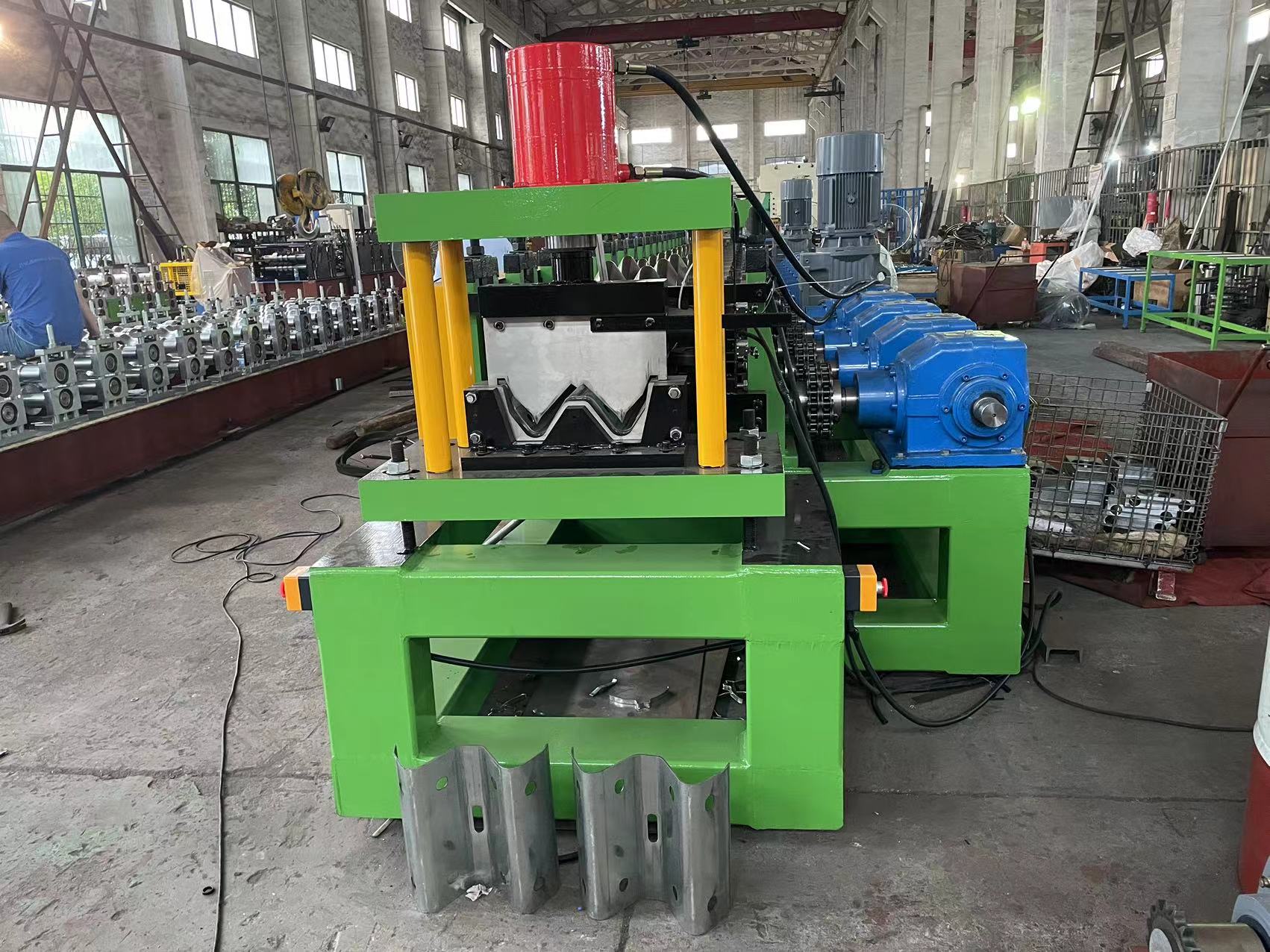 3.5mm Thickness Galvanized Steel Highway Guardrail Fence Roll Forming Machine