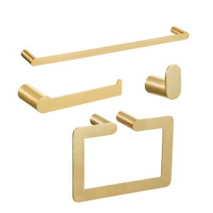 China OEM Hotel SS 304 Bathroom Hardware Sets Golden Finished wholesale