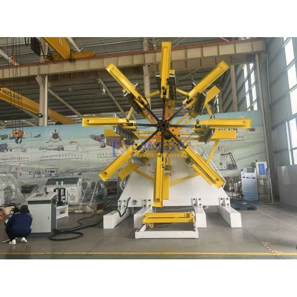 Full-automatic Pipe Coiler And Strapping Machine For PE Large Diameter Pipe Extrusion Coiling Range 1600-3200mm