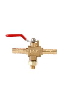 China Rustproof Stable 3 Way Copper Valve , Anticorrosive Brass Three Way Ball Valve wholesale