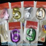 Colorful Happy Creative Birthday Number Sparkler Candle Cake Decoration Supplies