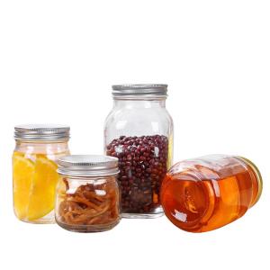 China 750ml 1000ml Round Glass Storage Jar With Airtight Lids wholesale