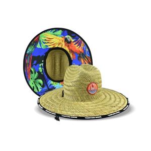 China Mat Grass Patch Straw Hat Round Shape Woven Heat Printing Bottom ODM wholesale
