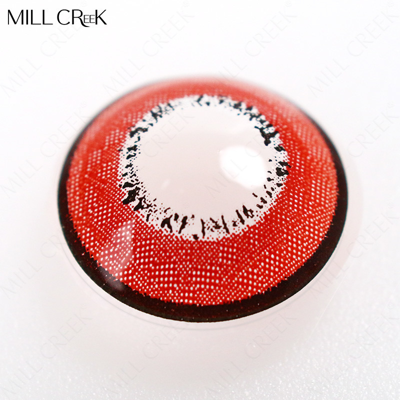 Fashion Monthly Colored Contacts Lens Doll Pink Red Brown Zero Power 14.5mm