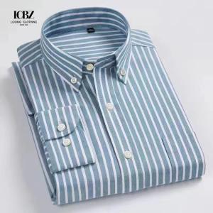 China Embroidery Business Vintage Oxford 100% Cotton Working Silk Shirt Print Dress for Men wholesale