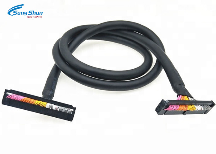 Round Shielded Flat IDC Ribbon Cable UL20276 28awg 50pin 7/0.127mm Conductor