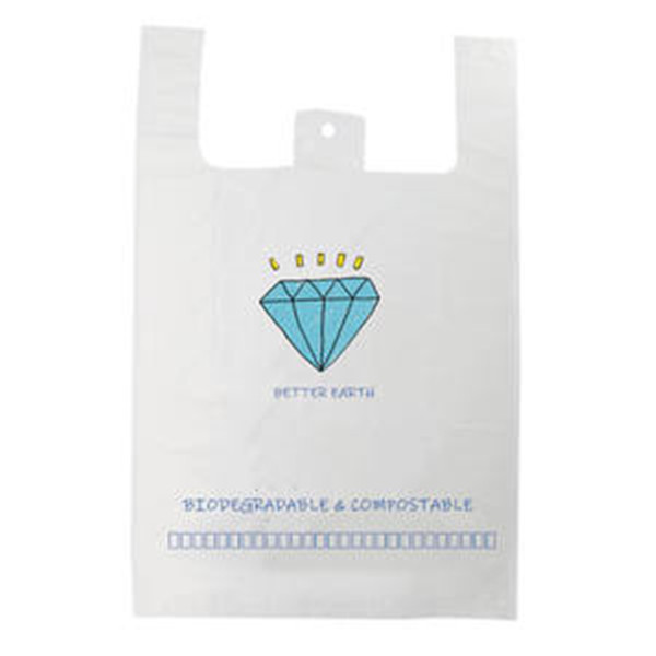 8cm Colorful Shopping Compostable Pla Vest Plastic Bags With Logos