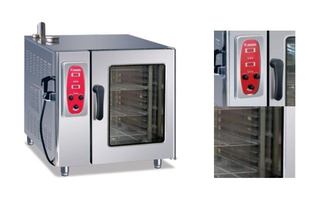 Hotel Commercial Kitchen Cooking Equipment Hot - Air Combi Convection 10 GN 1/1 Gas Safety Syatem
