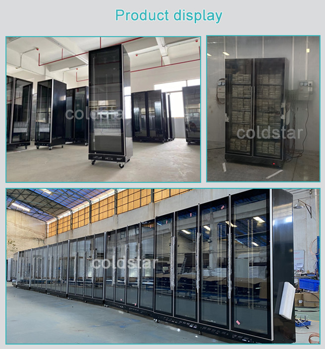 Bar Bottle Drink Beer Display Cooler With Triple Glass Door Commercial Refrigerator With Ce, CB