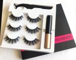 Silk Magnetic Eyeliner False Lashes , 20mm No Glue False Eyelashes