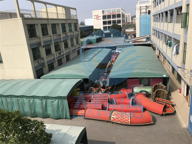 OEM Swimming Pool Water Slide Fade Resistant Fiberglass Spray Ground Pool Slide