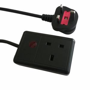 China UK power cord with single way socket wholesale