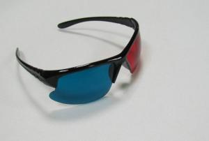 China Anaglyph Plastic Red Cyan 3D Glasses , Reusable Polarized Glasses wholesale