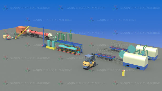 Hexagon Briquette Charcoal Briquette Production Line For BBQ 1