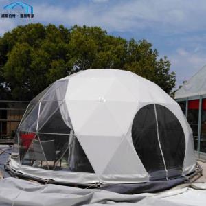 China White Pop Up Geodesic Dome Tent UV Protected Steel Frame House wholesale