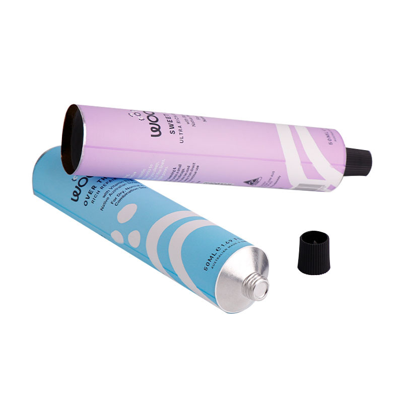 Custom Labeled Aluminum Soft Hand Cream Tube Cosmetic With Screw Top Cap