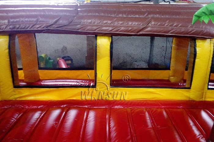 PVC Tarpaulin Inflatable Fun City Express Train Station Themed For Home Yard