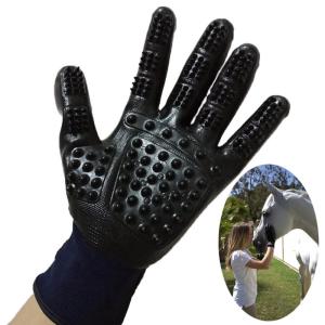 China Dog Hair Grooming Glove / Cats Soft Rubber Pet Hair Remover Comb wholesale