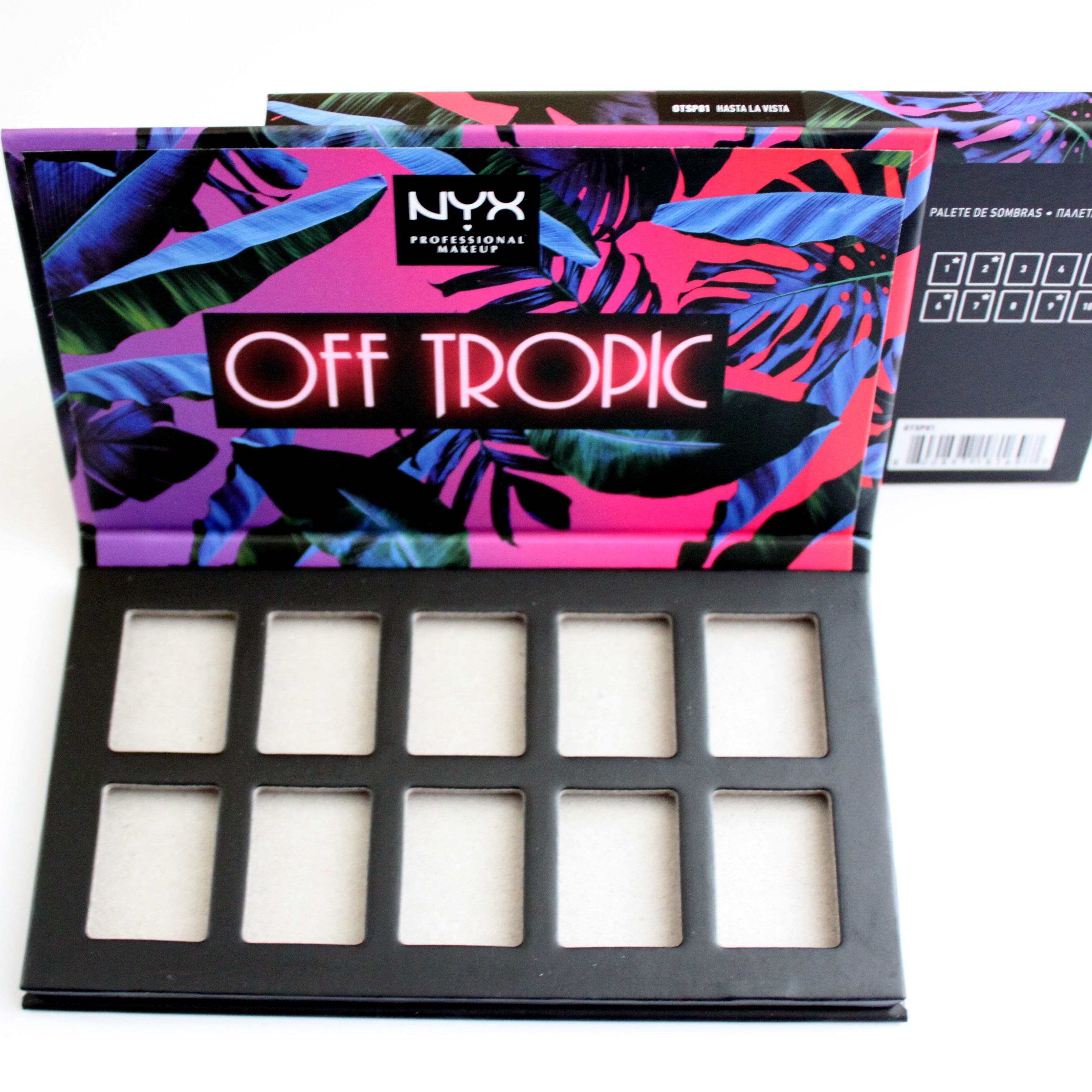 Matte Finish Magnetic Eye Palette 10 Pans Blank Eyeshadow Palette CMYK Printing