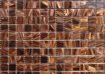 Waterproof Gold Line Series Glass Mosaic Tile For Bar / Countertop
