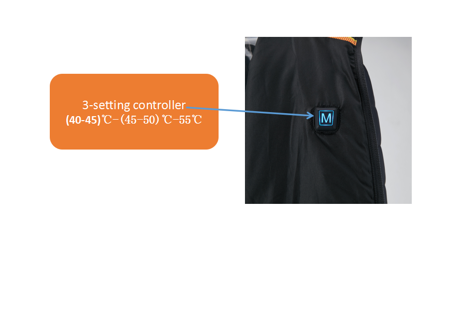Battery Power Electric Heated Jacket Windproof S-3XL