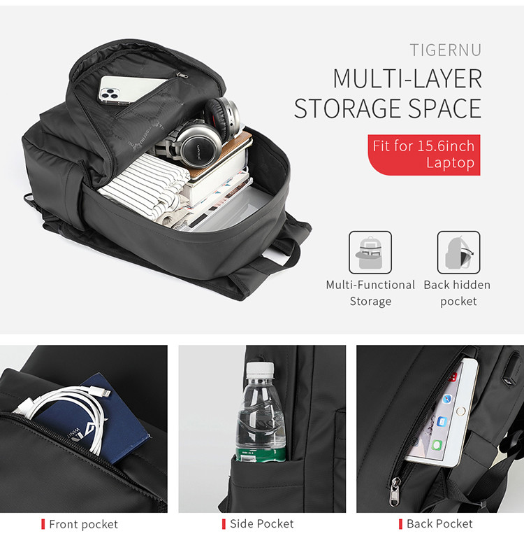 600D Polyester Travel Laptop Backpack Custom Lightweight Machila Designer Travel Bag