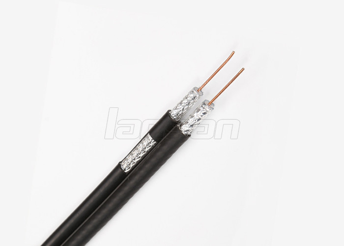 High Speed RG59+2C CCS PVC Coaxial TV Cable For CCTV System CE Certification