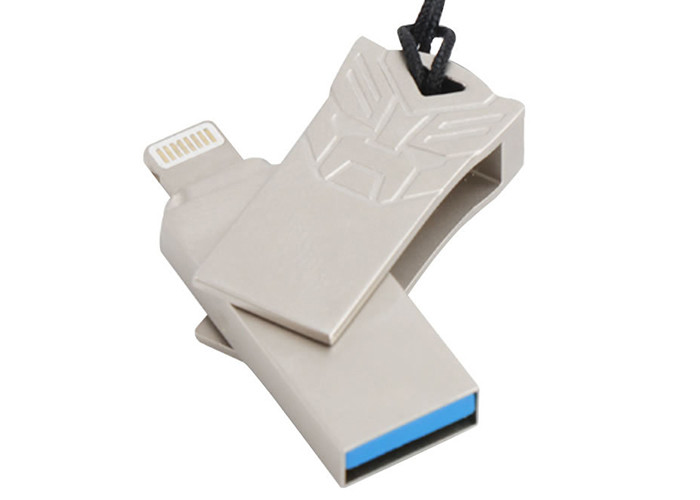 Metal Silvery Otg Usb Flash Drive For Ios Phone Data Preload Accepted