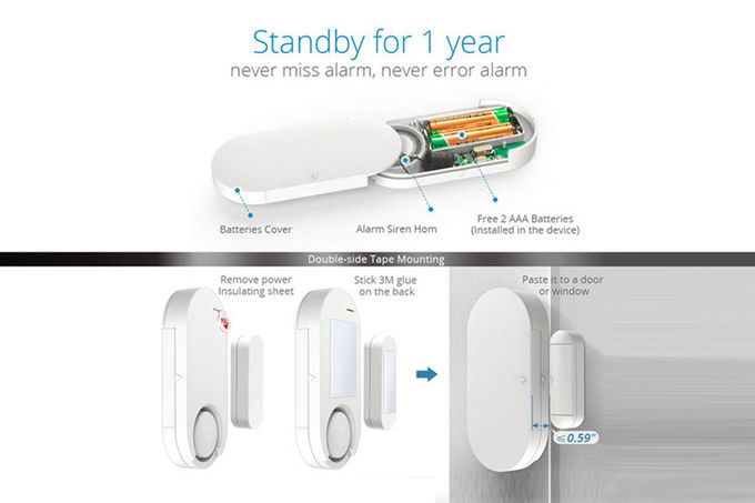 15m Tele Control 130db House Security Alarm Beeping Door Entry Sensor