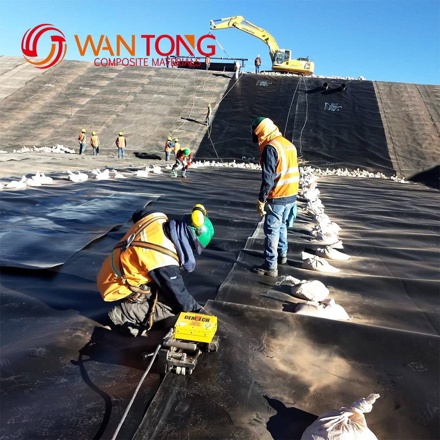 2m-8m Width HDPE Dam Liners 1mm Geomembrane Liner for Aquaculture Fish Farm Sale