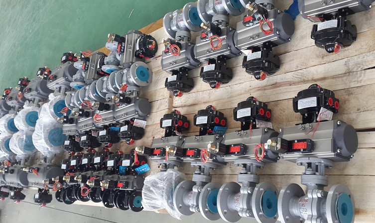 Double acting pneumatic actuator dual action rack and pinion rotary actuator for valve