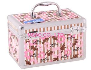 China Aluminum Beauty Cases Pink Hair Dressing Boxes With Lock wholesale