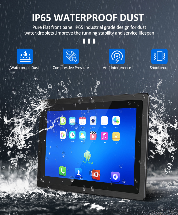 Industrial All In One PC Touch Screen With Intel Celeron J1900 Processor 16.7M Colors