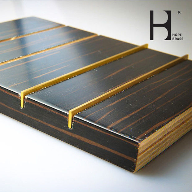 Golden Fade Resistant Square Brass Flat Bars SGS Certification