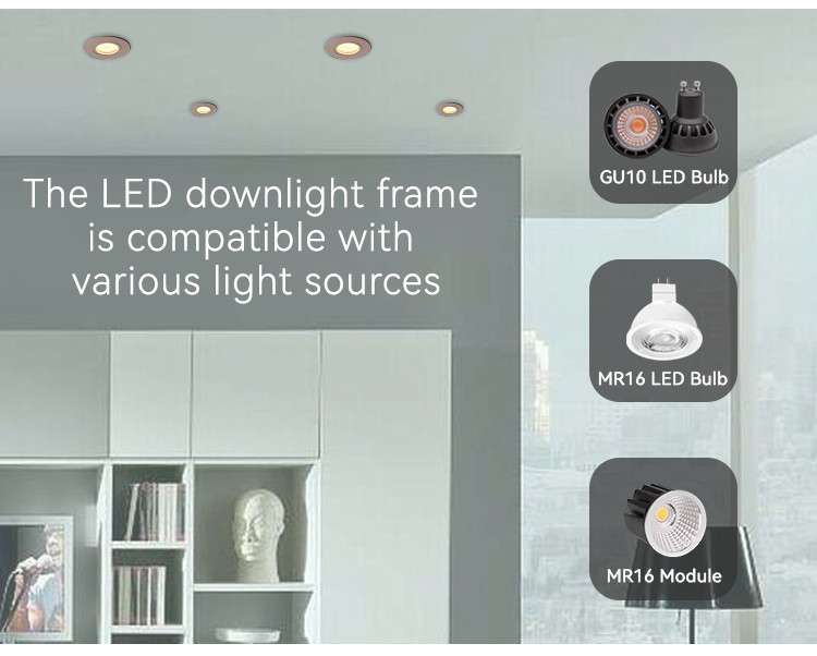 Eco Friendly Downlight Enclosure Round IP65 Recessed Can Light Housing