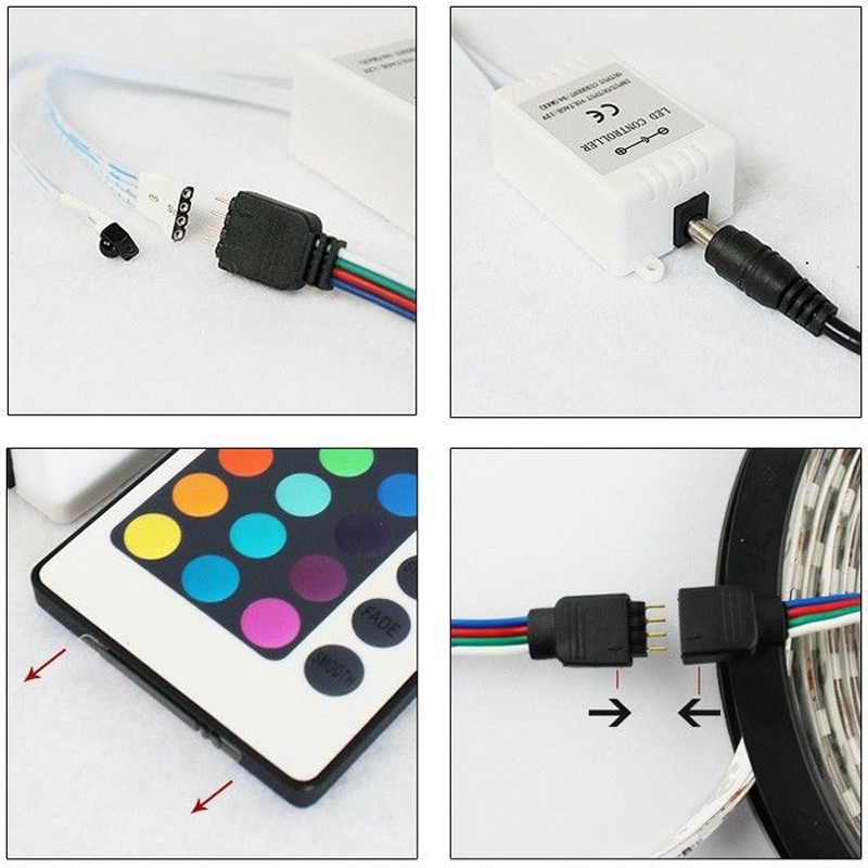 Remote Control 24 Key RGB LED Controller For SMD2835 5050 LED Strip Light